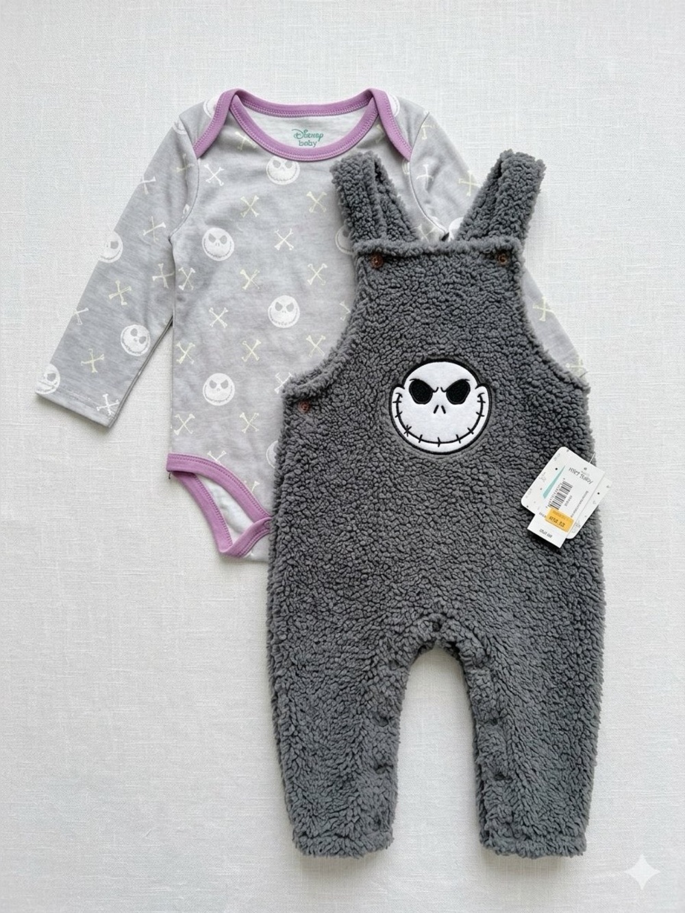 Disney The Nightmare Before Christmas Jack Skellington Sherpa Overalls Set